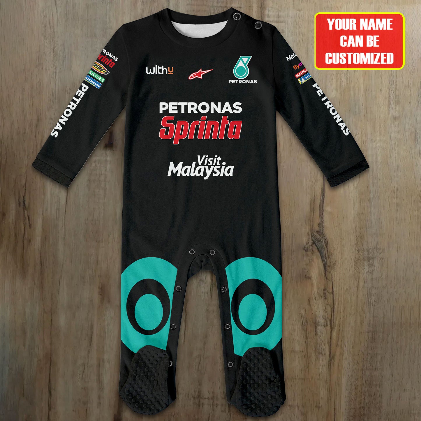 Merc Petronas Racing Customized Baby Rib Sleepwear