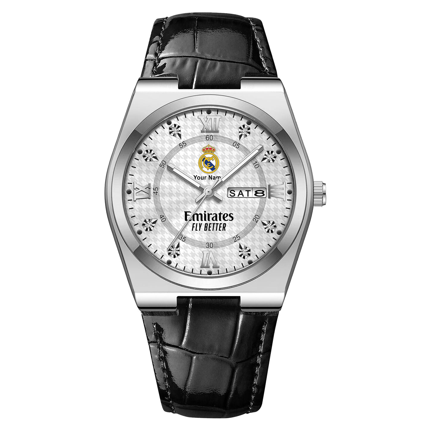 Personalized Real Uniform Leather Strap Watch