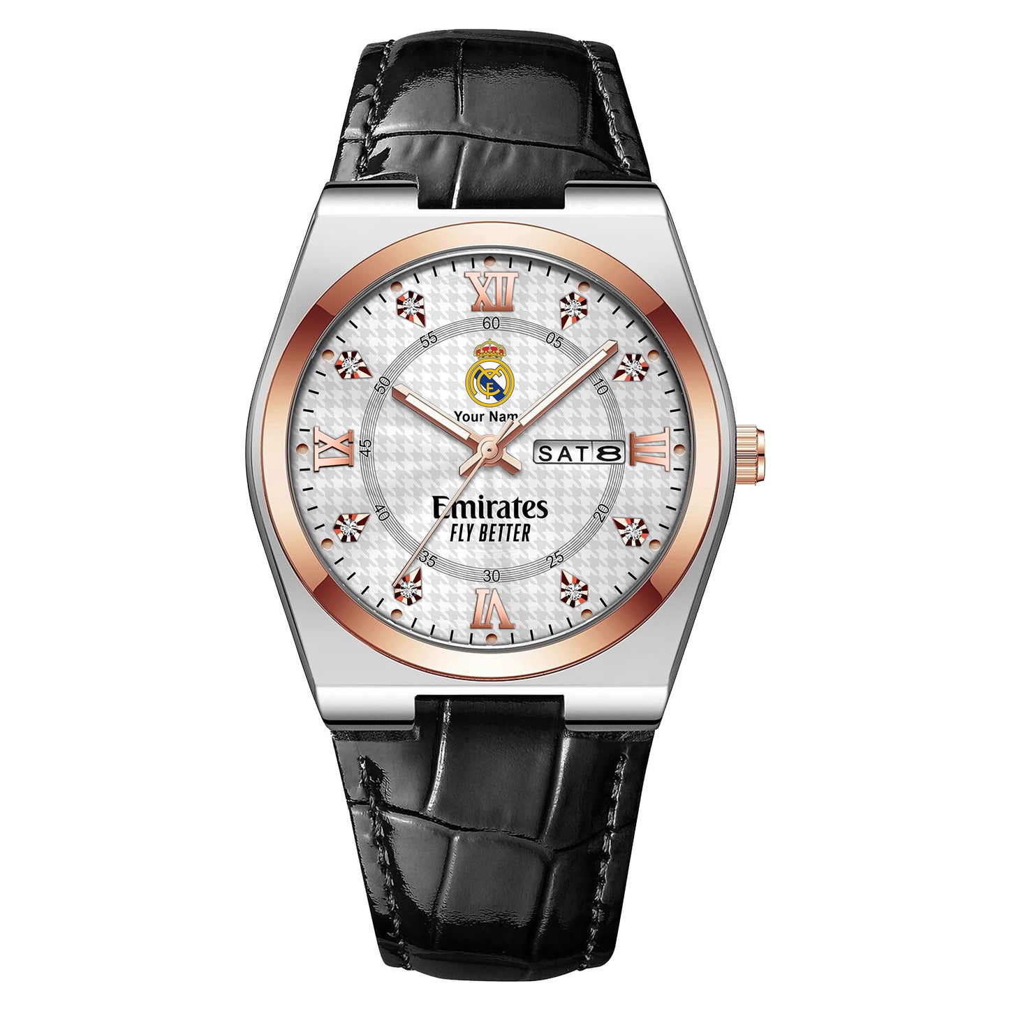 Personalized Real Uniform Leather Strap Watch