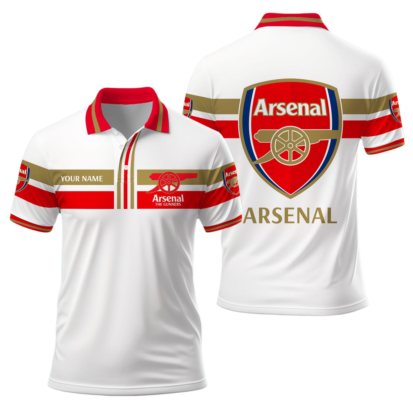 Personalized Arsenal 3D Full Printing Set , Arsenal Shirt , Zipper Polo, Hoodie , Short , Polo ,hawaii V4