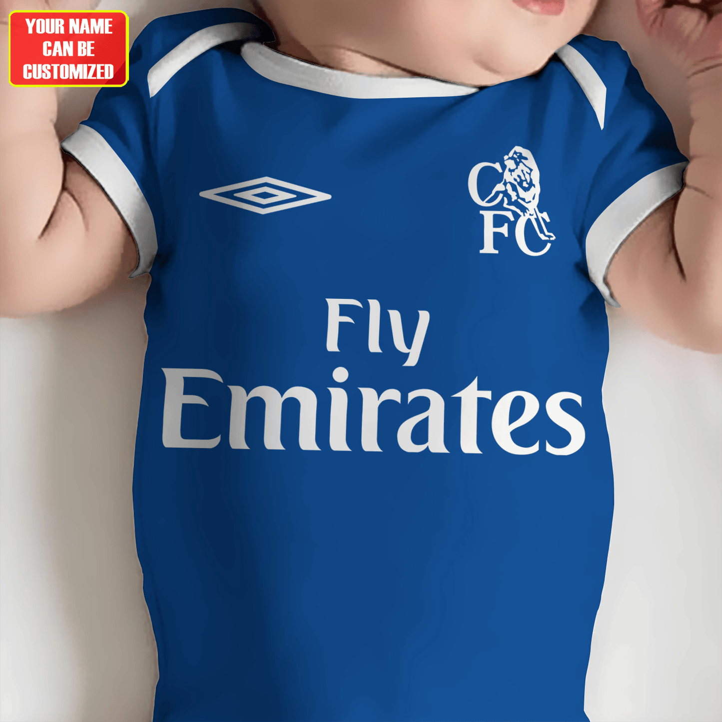 Customized Chelsea 2001-2003 Soccer Jersey , Baby Rib Bodysuit Sizes
