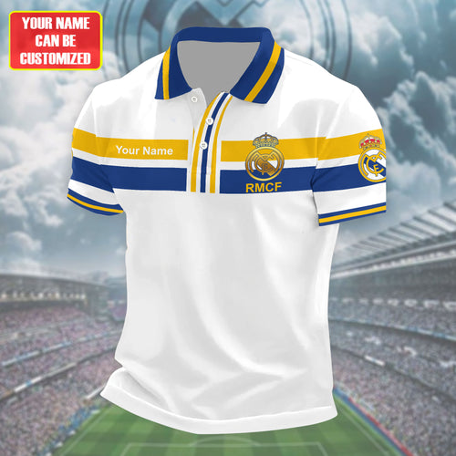 Personalized Real Madrid Q8 3D Full Printing Set , Real Madrid Q8 Shirt , Real Madrid Set , Zipper Polo, Hoodie , Short , Polo , hawaii