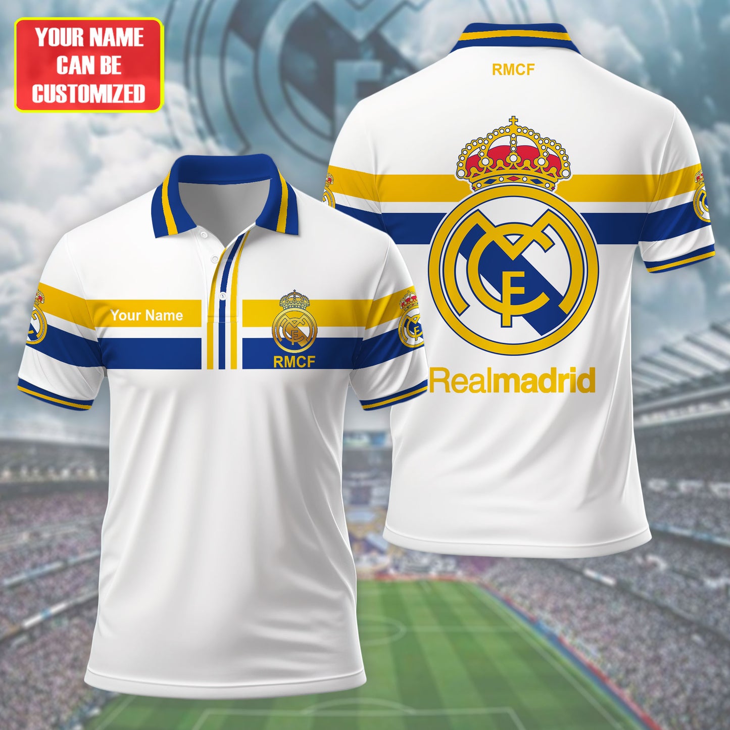 Personalized Real Madrid Q8 3D Full Printing Set , Real Madrid Q8 Shirt , Real Madrid Set , Zipper Polo, Hoodie , Short , Polo , hawaii