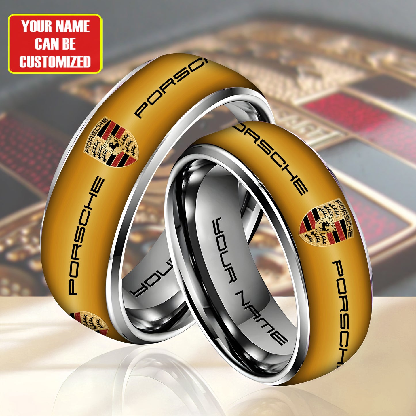 Personalized Porsche Custom Alloy Ring