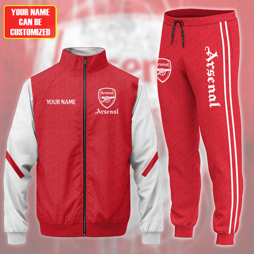 Personalized Arsenal Zipper Stand Collar Jacket & Sweatpants