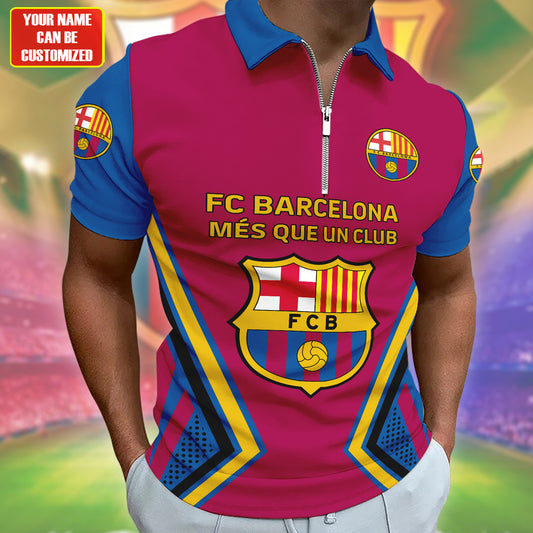 Personalized Barcelona FC 3D Full Printing Set , Barcelona FC Shirt , Barcelona Set , Zipper Polo, Hoodie , Short , Polo , hawaii