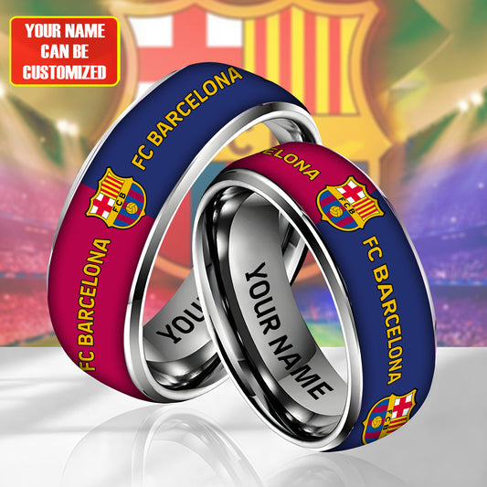 Personalized Barca FC Custom Alloy Ring