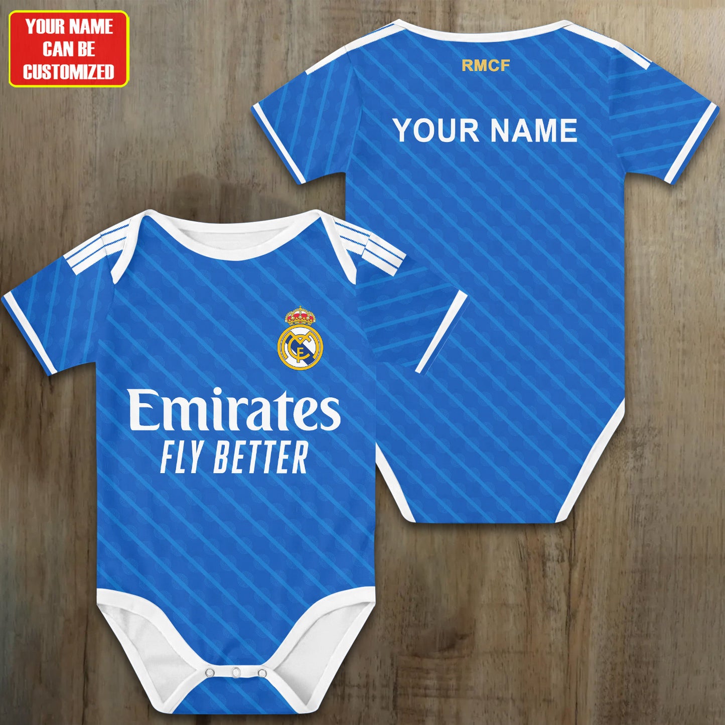 Customized Real Madrid Third Soccer Jersey , Baby Rib Bodysuit Sizes