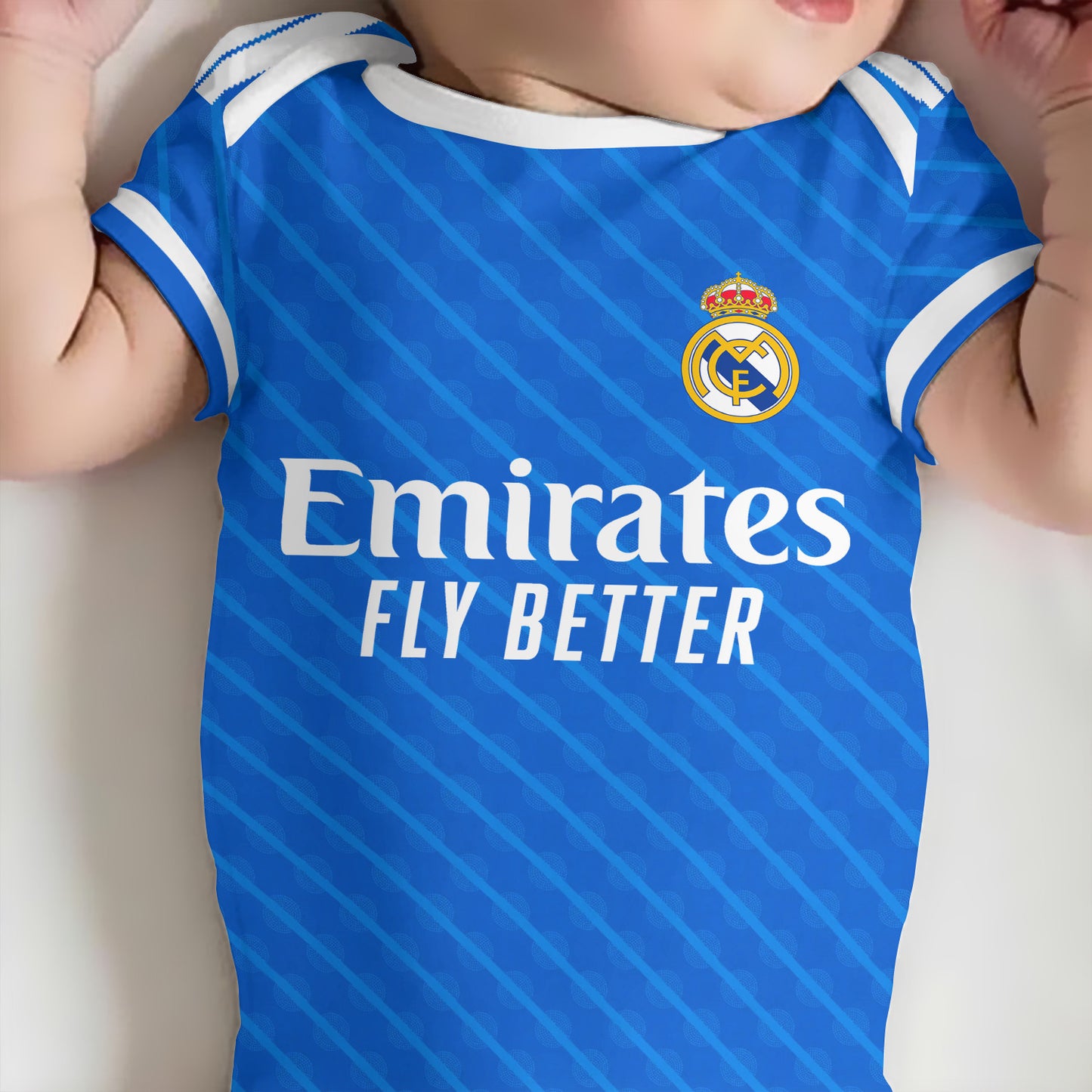 Customized Real Madrid Third Soccer Jersey , Baby Rib Bodysuit Sizes