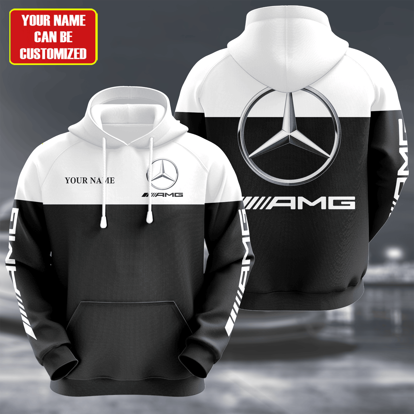 Personalized Merc AMG Sport All over Printed Hoodie and Sweatpants set