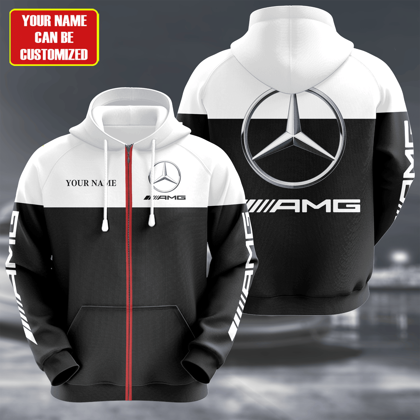 Personalized Merc AMG Sport All over Printed Hoodie and Sweatpants set