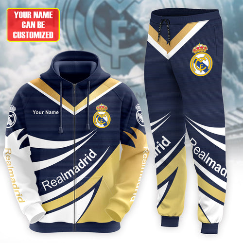 Personalized Real Madrid Q35 3D All over Printed Hoodie and Sweatpants set