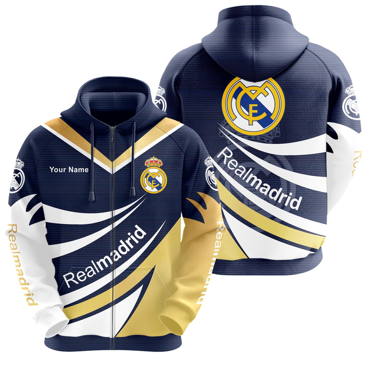 Personalized Real Madrid Q35 3D All over Printed Hoodie and Sweatpants set