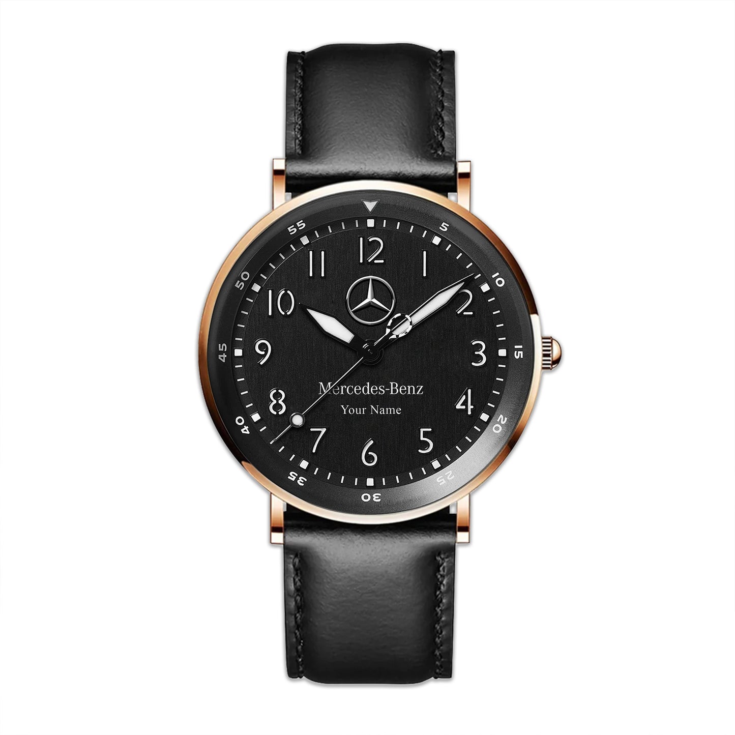 Personalized Merc Bremont Quartz Leather Watch