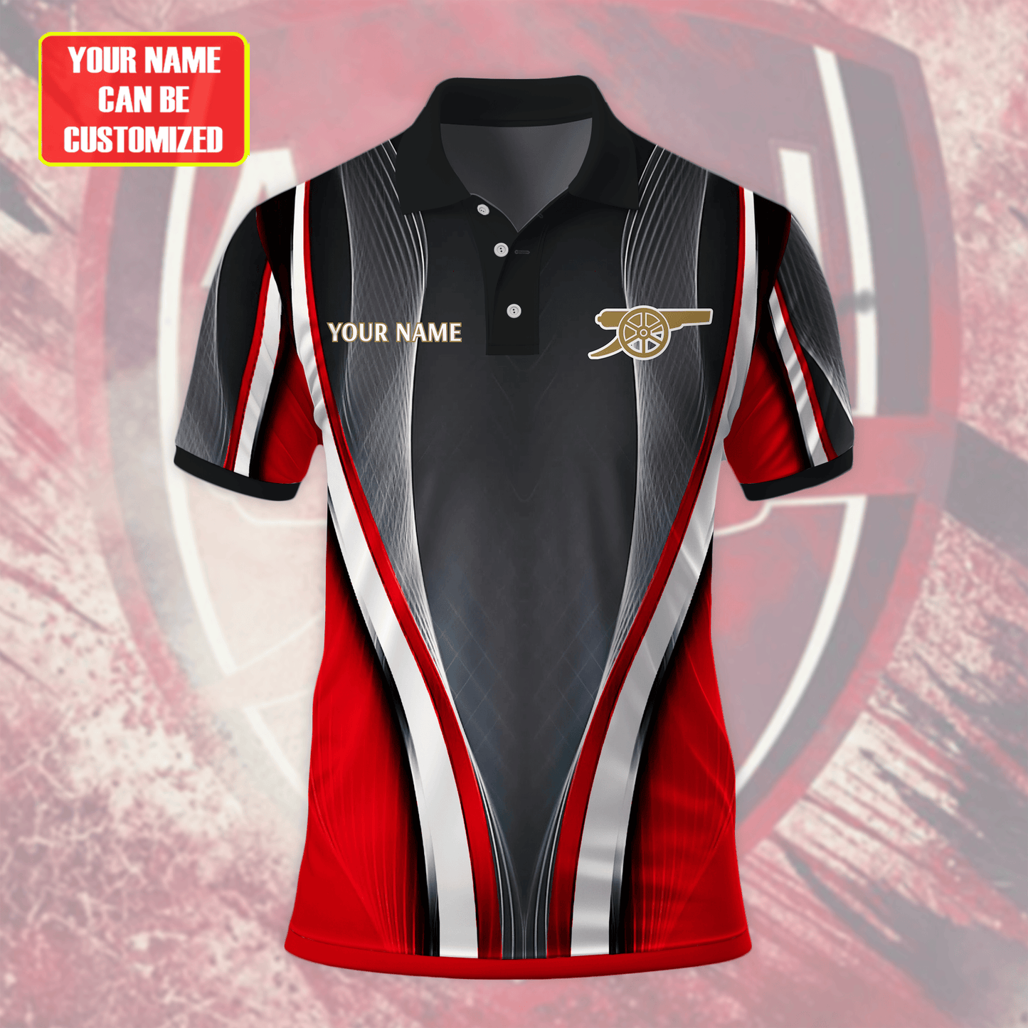 Personalized Arsenal 3D Full Printing Set , Arsenal Shirt , Zipper Polo, Hoodie , Short , Polo ,hawaii V5