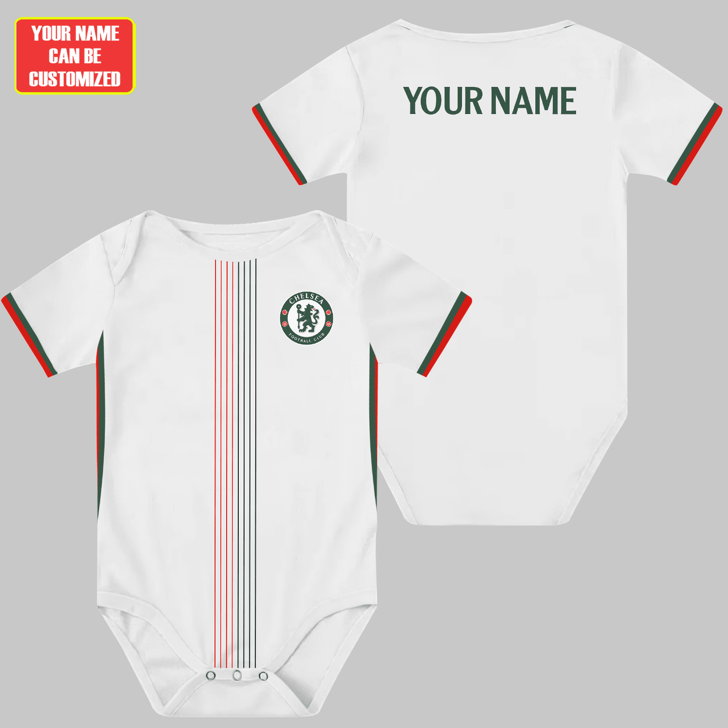 Customized Chelsea Away Soccer Jersey , Baby Rib Bodysuit Sizes