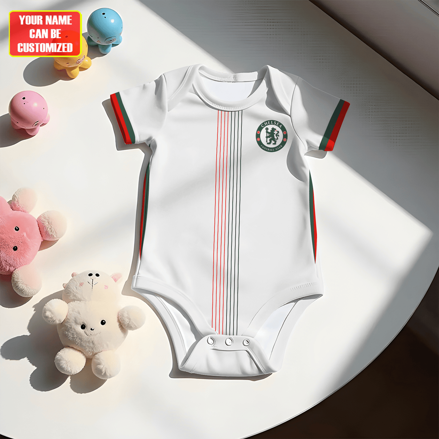 Customized Chelsea Away Soccer Jersey , Baby Rib Bodysuit Sizes