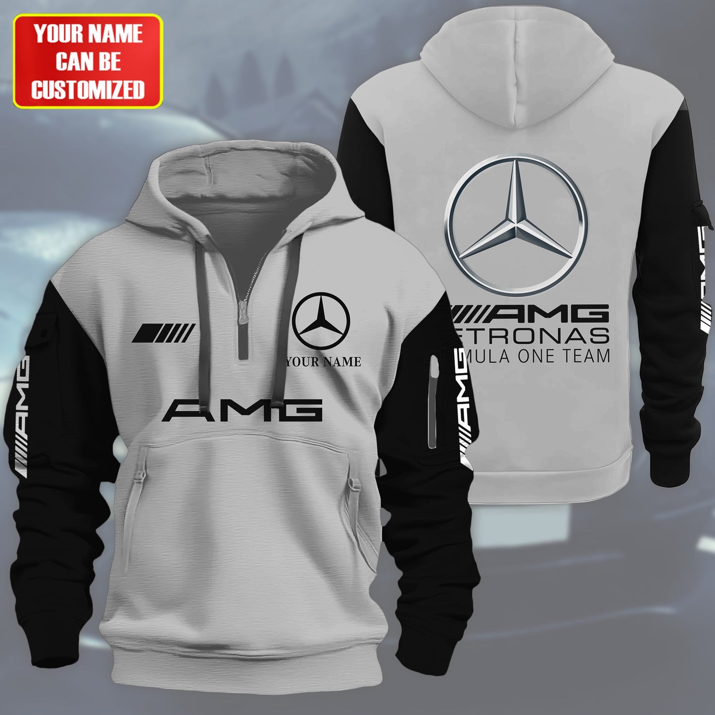 Personalized Merc AMG 3D Cotton Hoodie and Sweatpants set