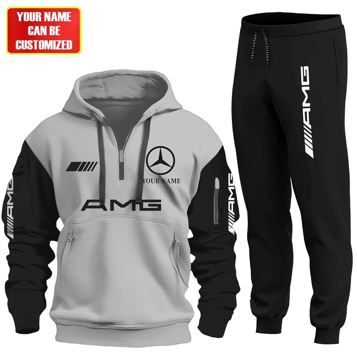 Personalized Merc AMG 3D Cotton Hoodie and Sweatpants set