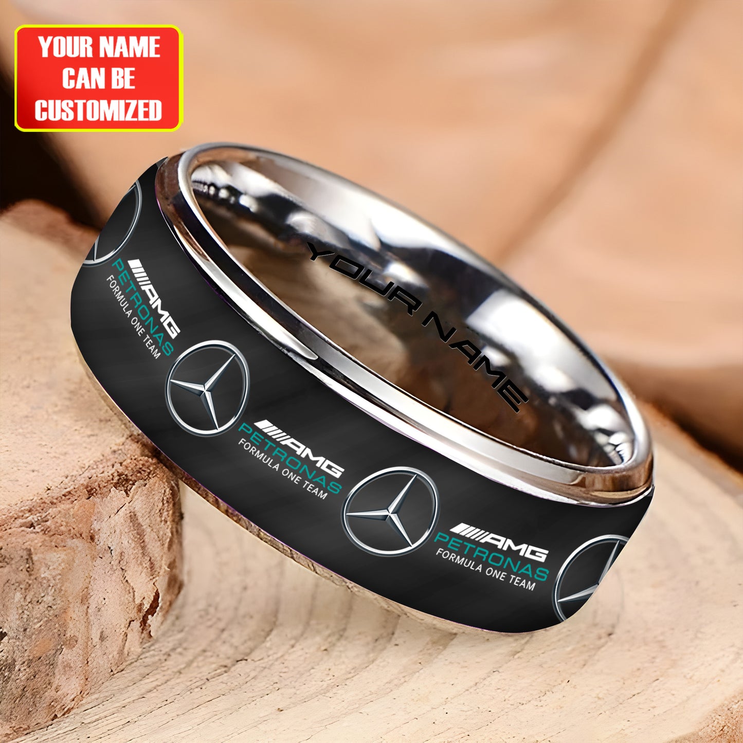 Personalized Merc AMG Petronas Elegant Custom Alloy Ring