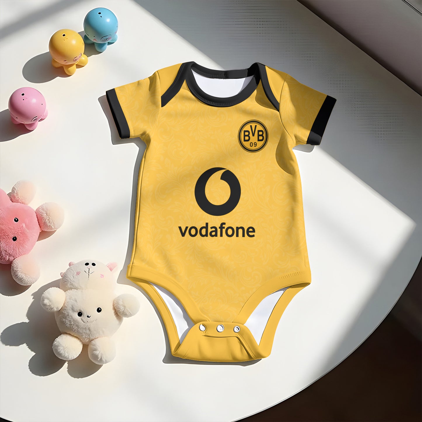 Customized Dortmund Cup Soccer Jersey , Baby Rib Bodysuit Sizes