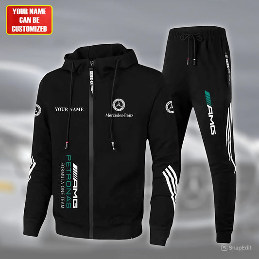 Personalized Merc Petronas Sport All over Printed Hoodie and Sweatpants set