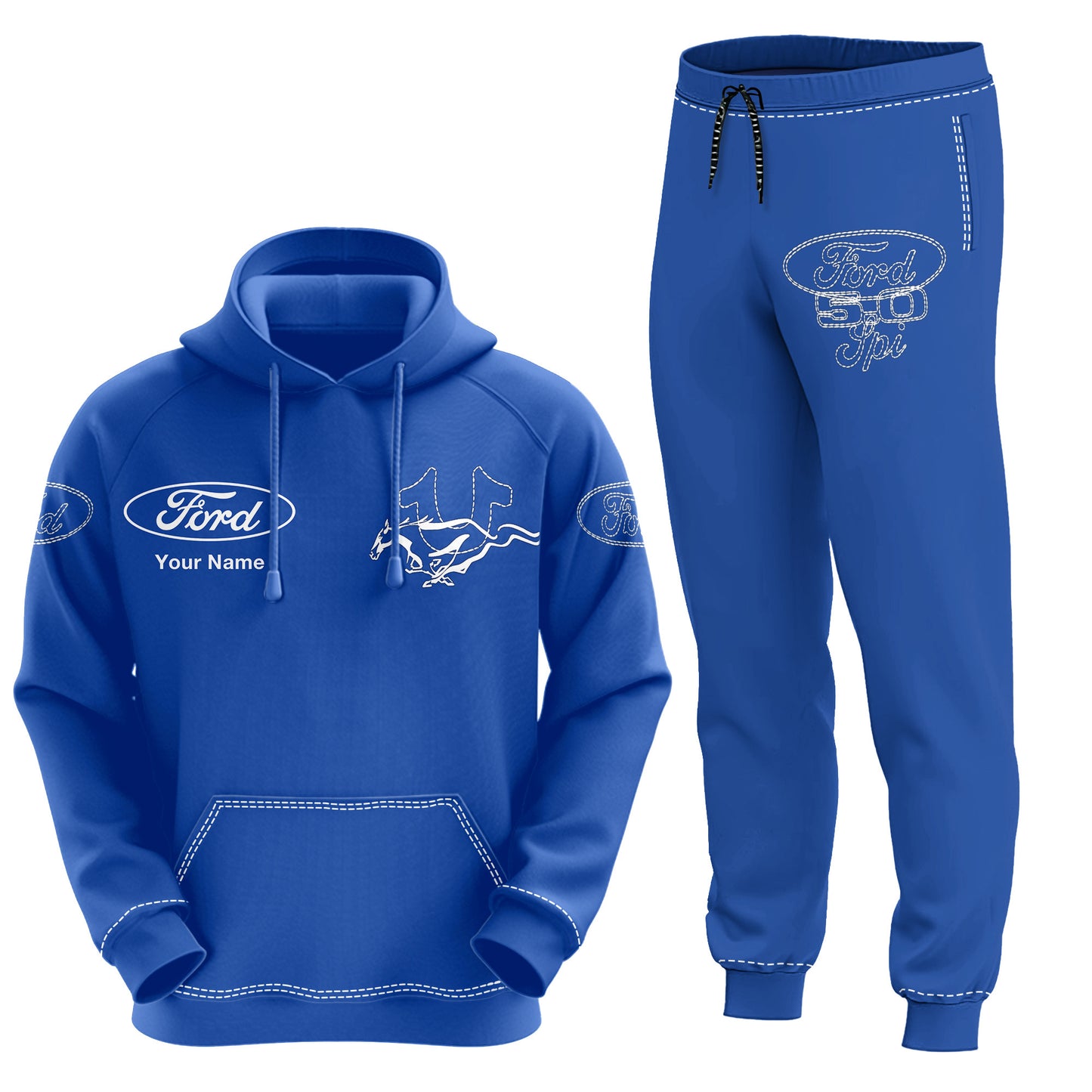 Personalized F Mustang 3D All over Printed Hoodie and Sweatpants set