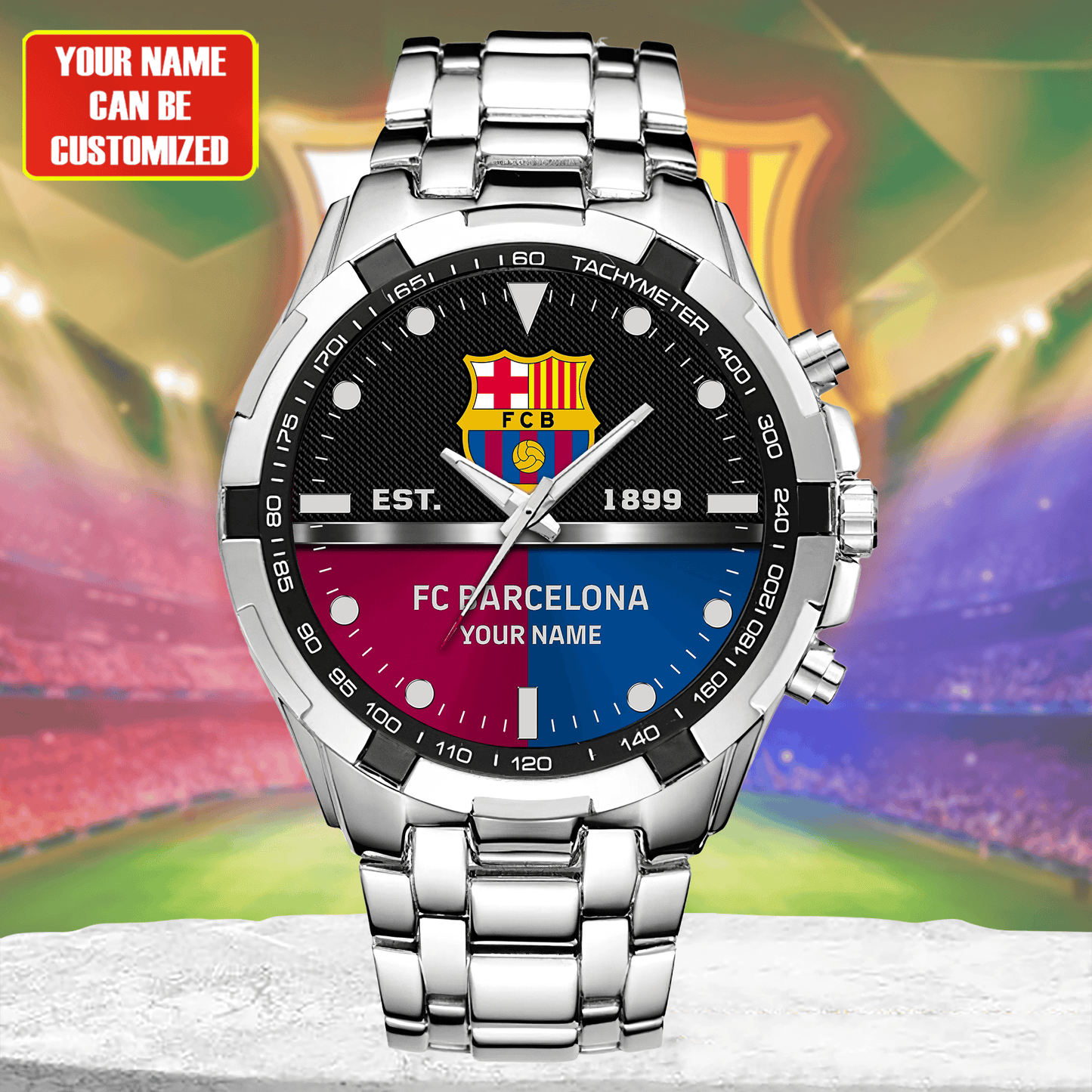 Personalized Barca Est 1899 Alloy Quartz Watch