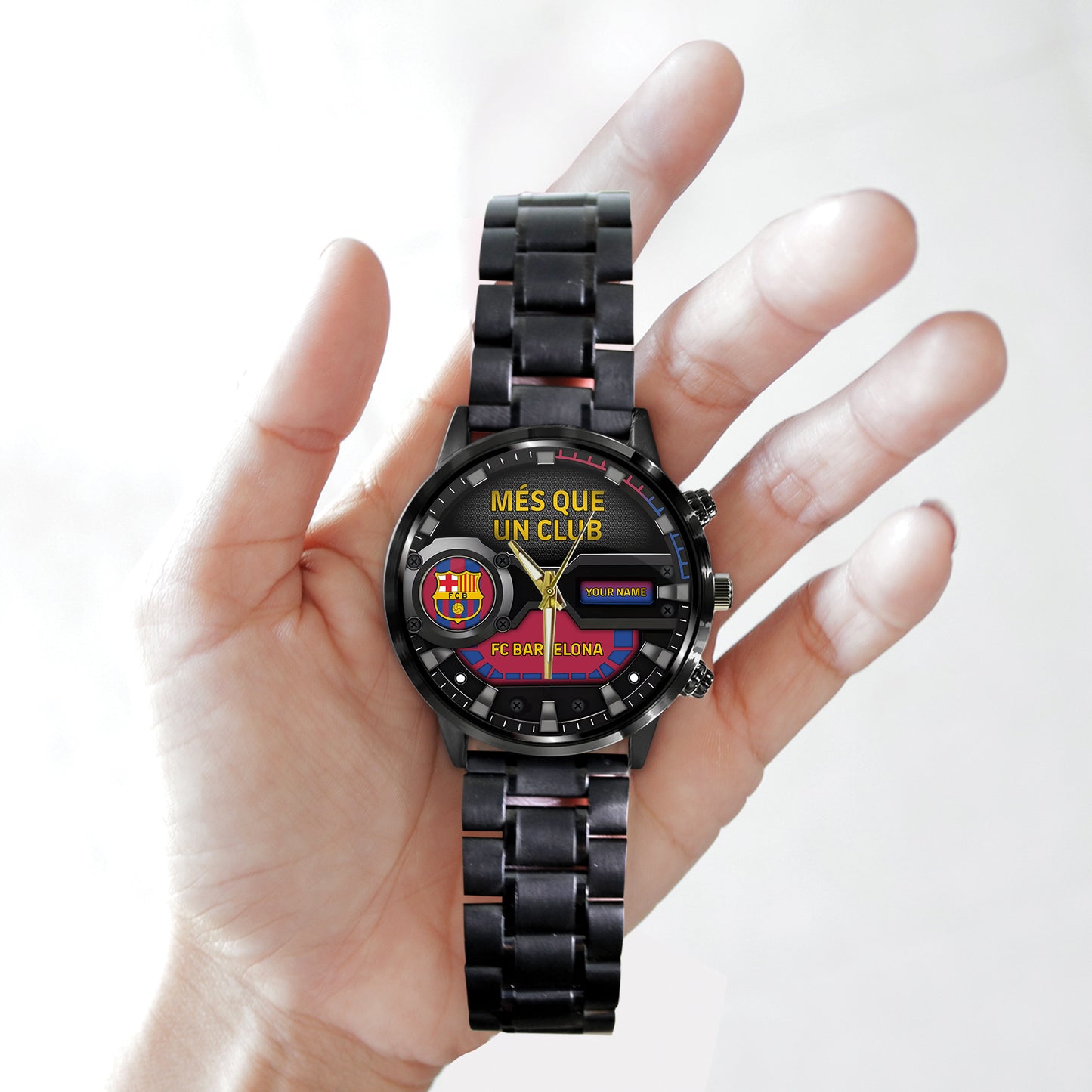 Personalized Barca FC Stainless Steel Watch