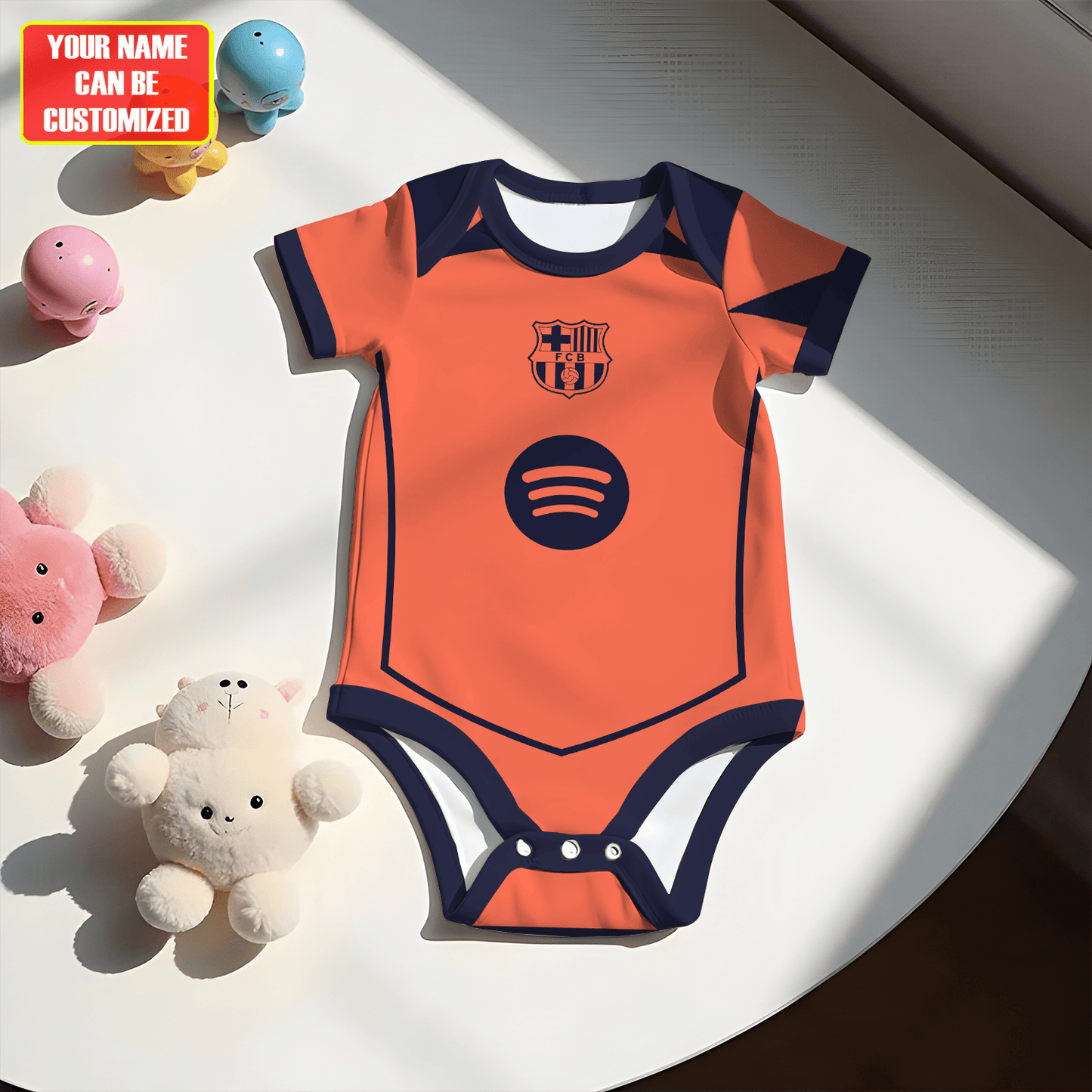 Customized Barcelona Third Soccer Jersey , Baby Rib Bodysuit Sizes