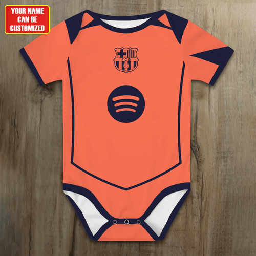 Customized Barcelona Third Soccer Jersey , Baby Rib Bodysuit Sizes
