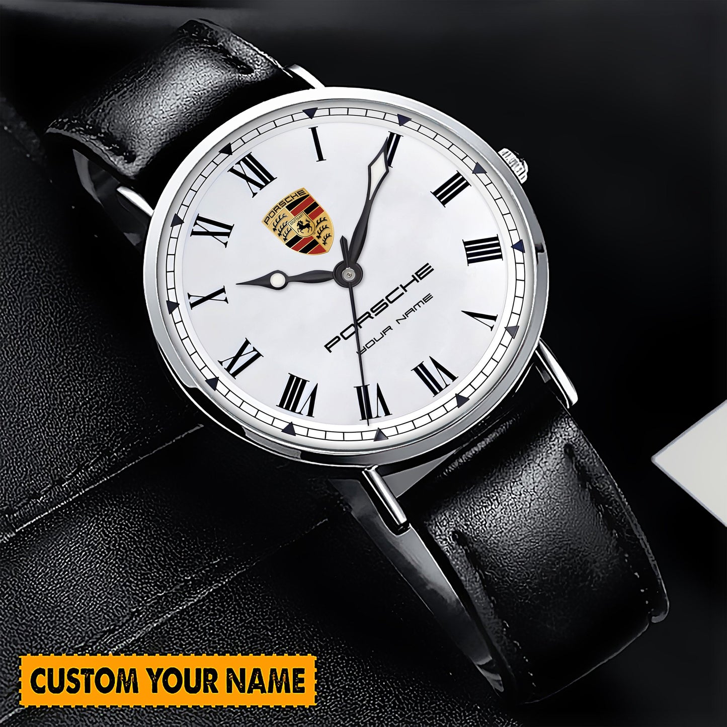 Personalized Pors Vintage Quartz Leather Watch P300801