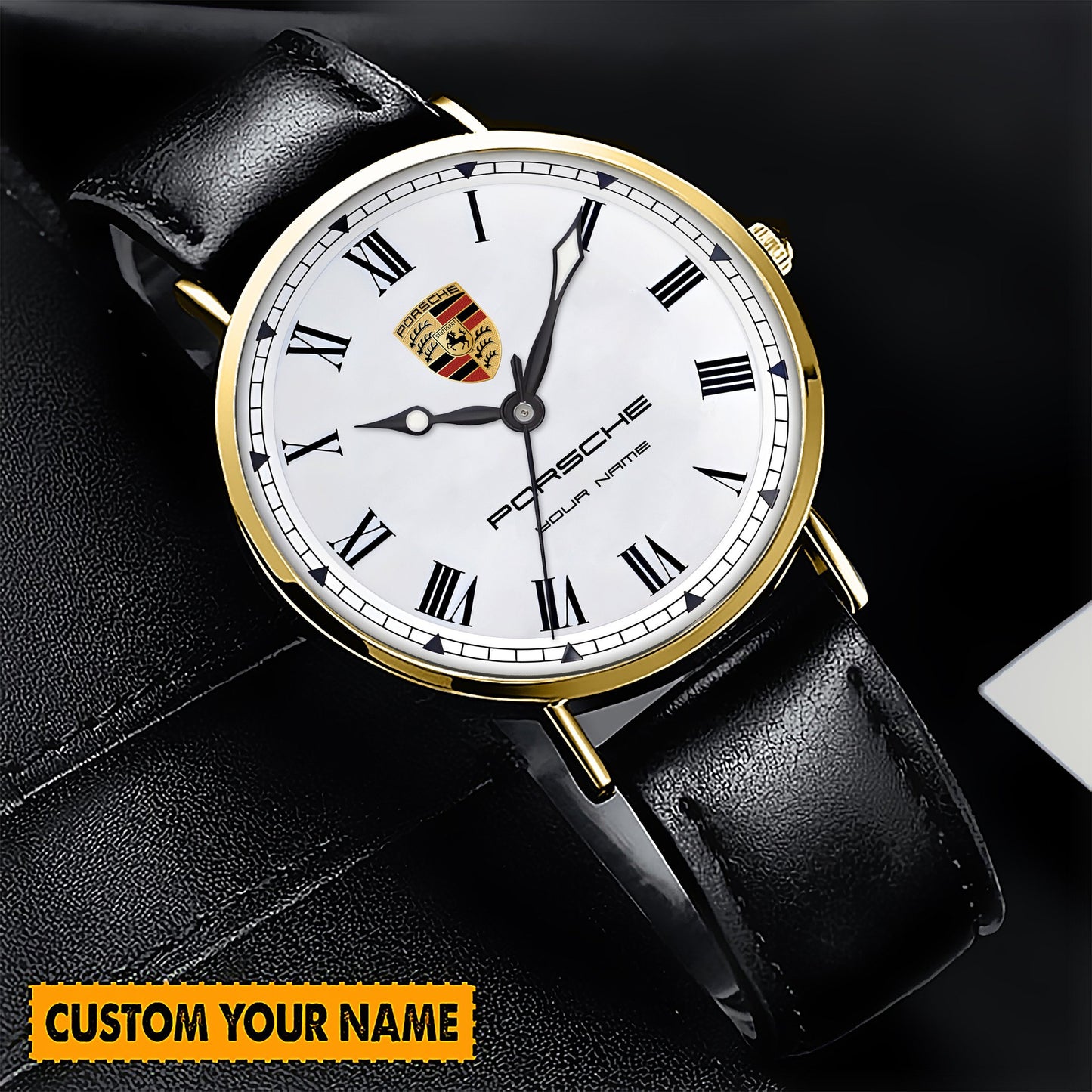 Personalized Pors Vintage Quartz Leather Watch P300801