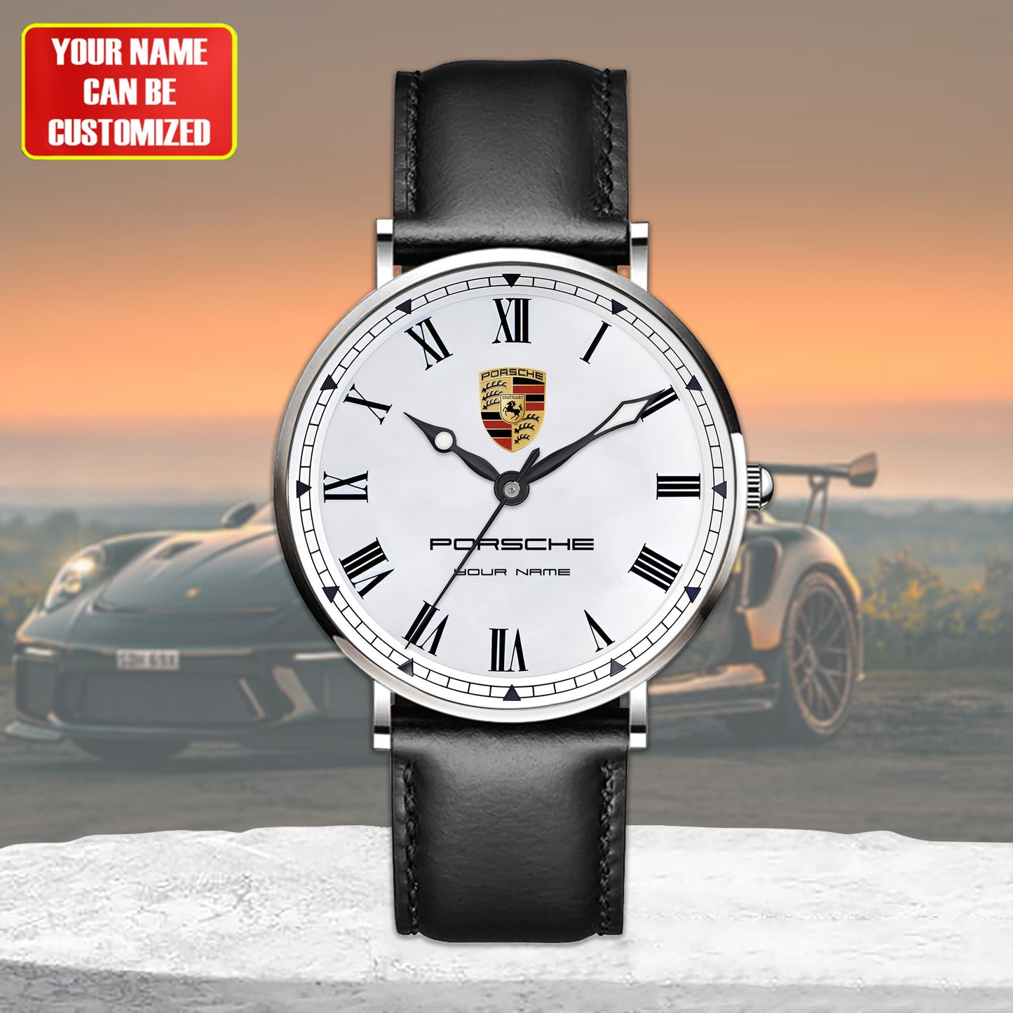 Personalized Pors Vintage Quartz Leather Watch P300801