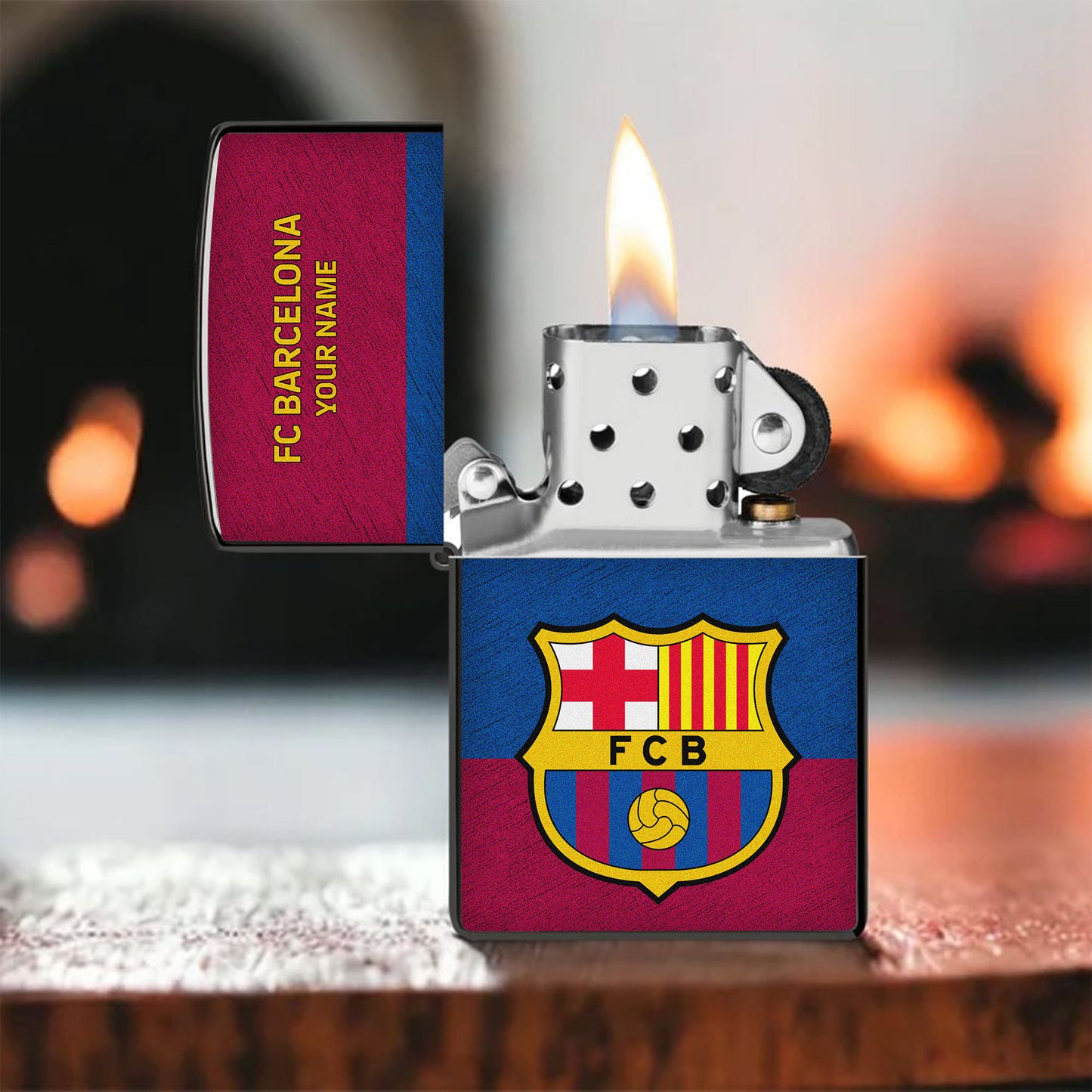 Personalized Barca FC Zippo Lighter