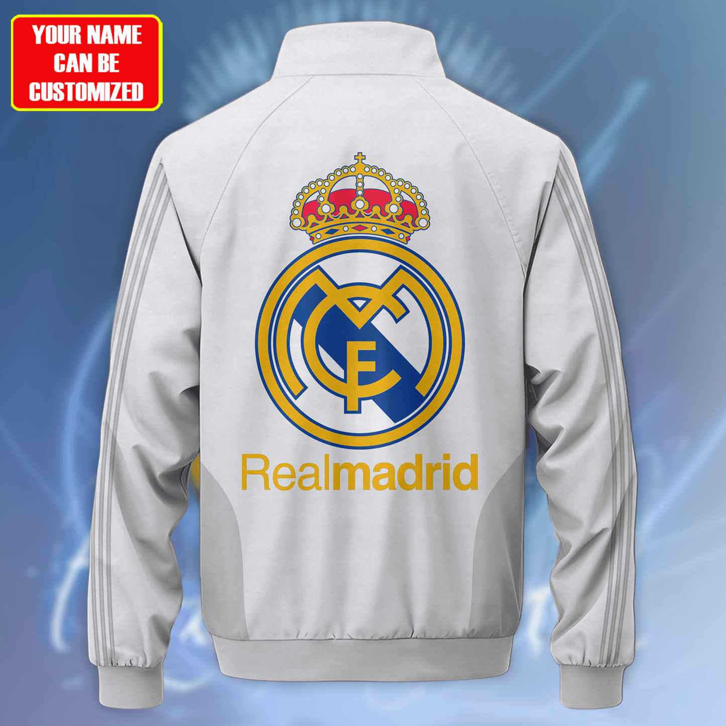 Personalized Real Madrid Sport Zipper Stand Collar Jacket & Sweatpants