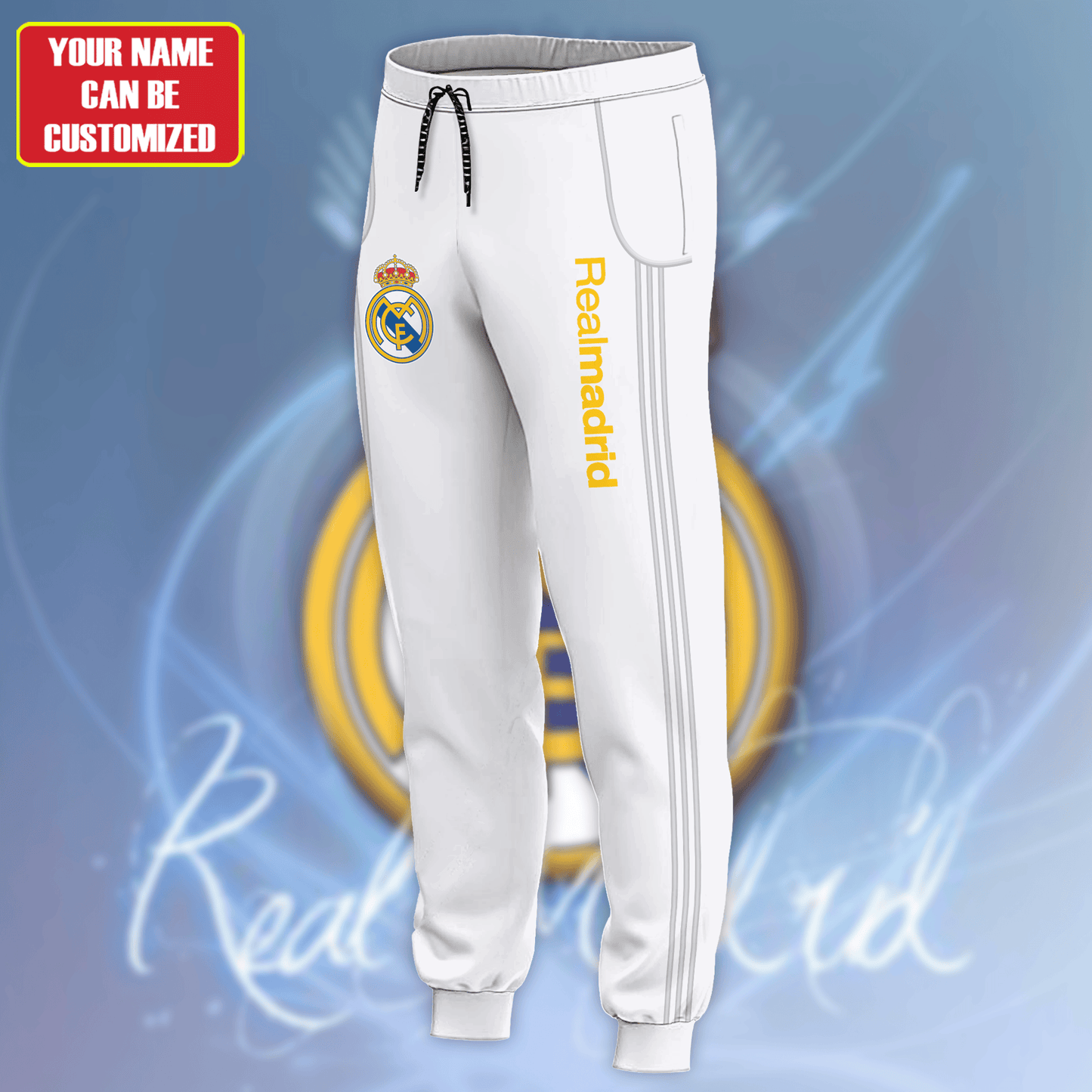 Personalized Real Madrid Sport Zipper Stand Collar Jacket & Sweatpants