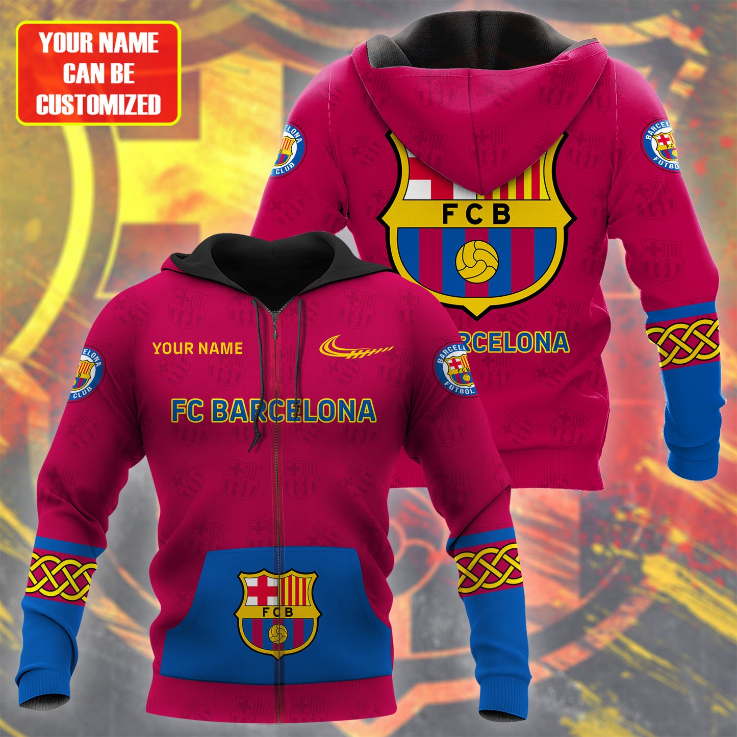 Personalized Barcelona Sport 3D Full Printing Set , Barcelona FC Shirt , Barcelona Set , Zipper Polo, Hoodie , Short , Polo , hawaii