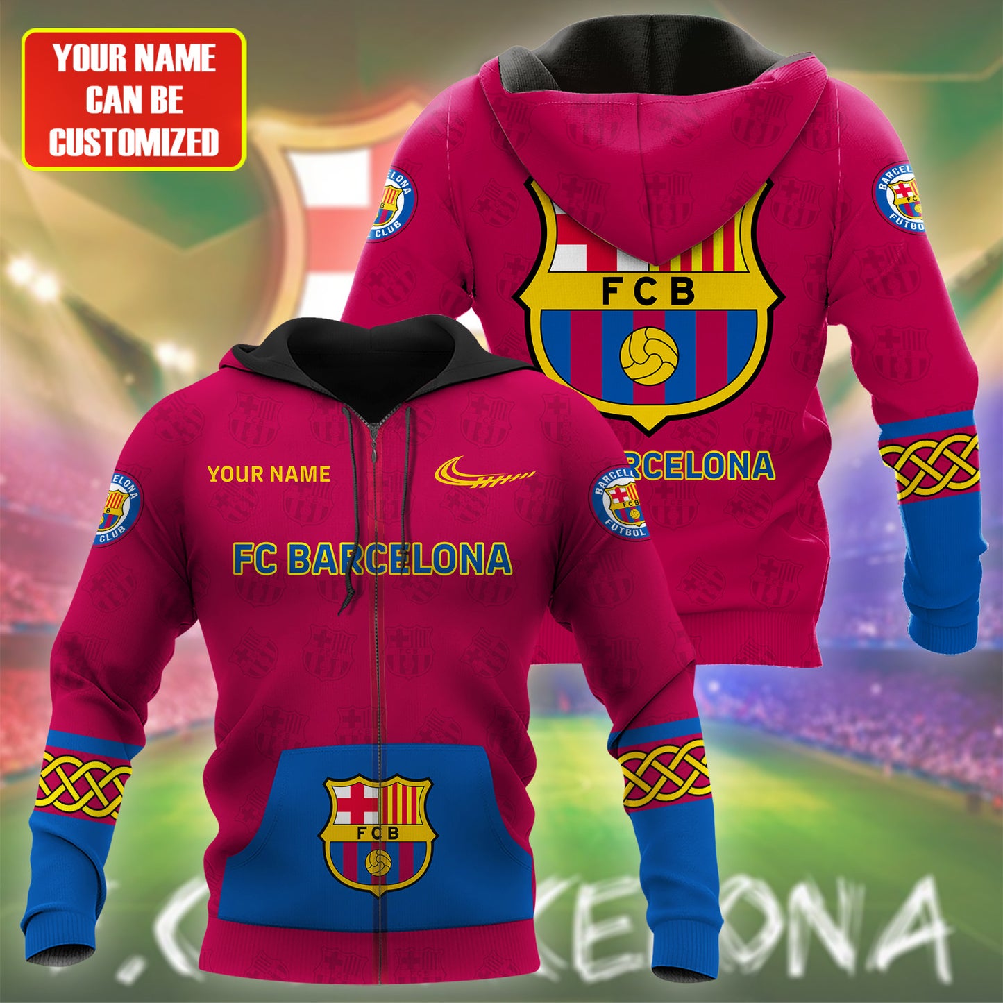 Personalized Barcelona Sport 3D Full Printing Set , Barcelona FC Shirt , Barcelona Set , Zipper Polo, Hoodie , Short , Polo , hawaii