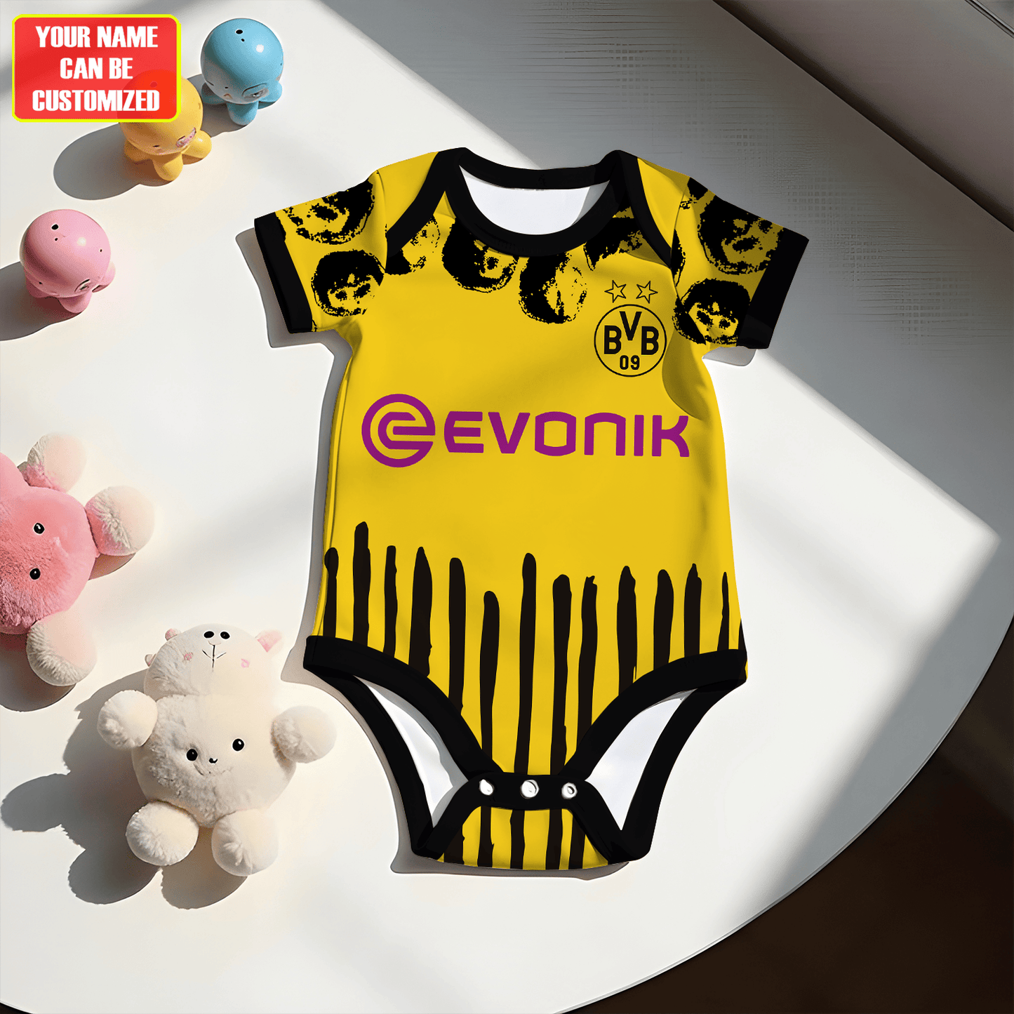 Customized Dortmund Club World Cup Soccer Jersey , Baby Rib Bodysuit Sizes