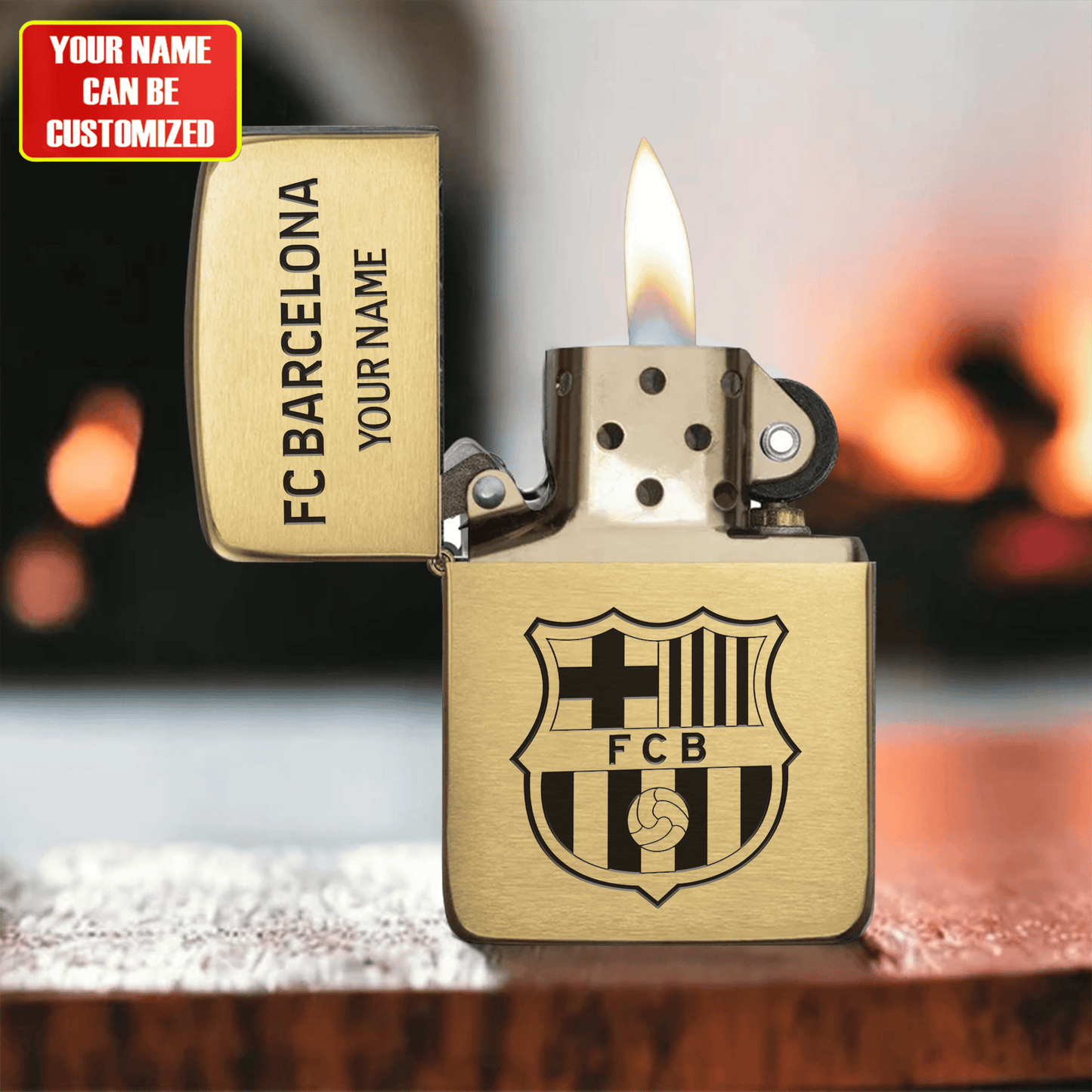 Personalized Barca Laser Zippo Lighter