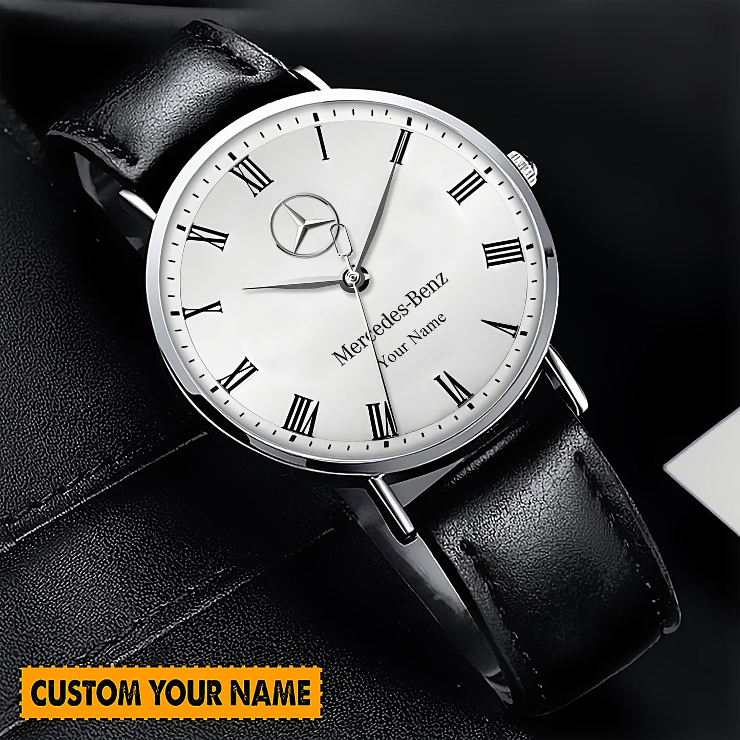 Personalized Merc Marben Quartz Leather Watch Q040905