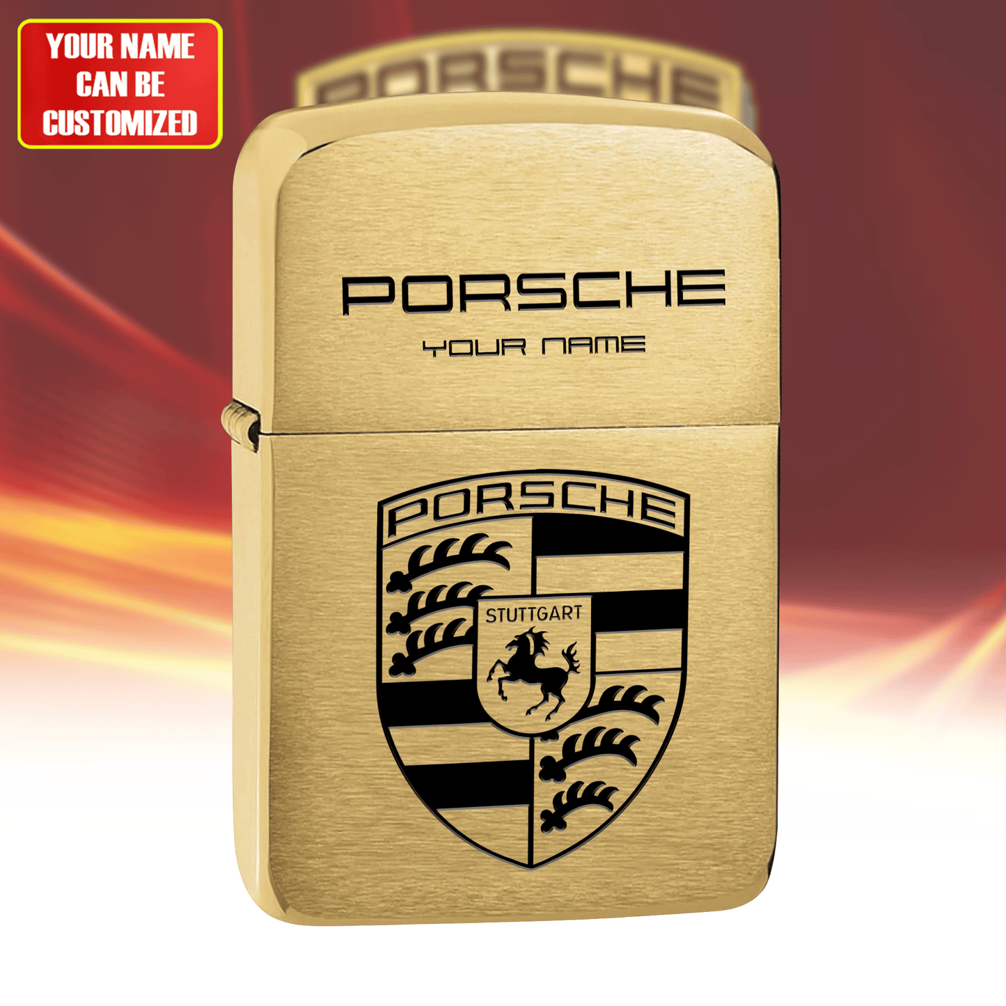 Personalized Pors Laser Zippo Lighter