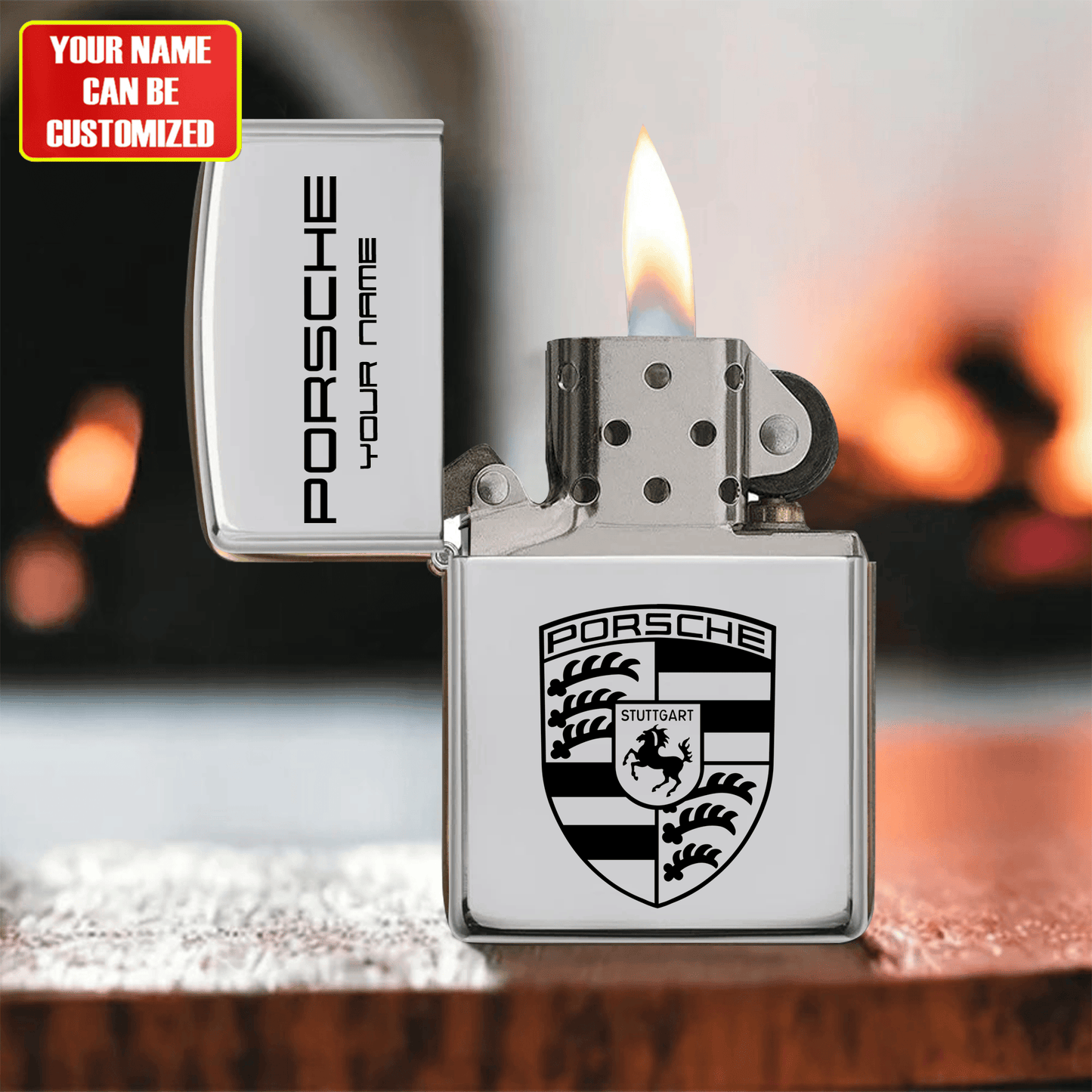 Personalized Pors Laser Zippo Lighter