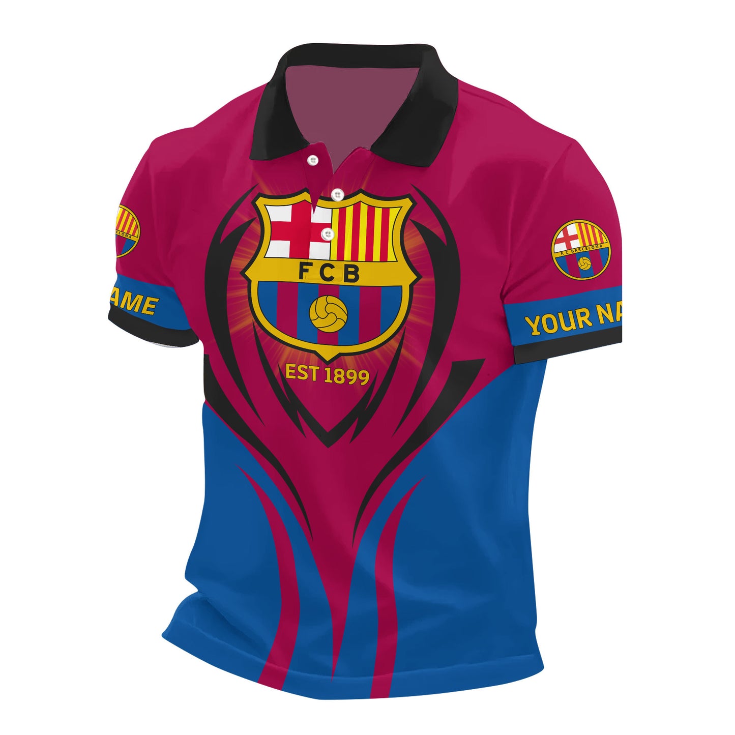 Personalized Barca FC 3D Full Printing Set , Barca FC Shirt , Zipper Polo, Hoodie , Short , Polo , hawaii
