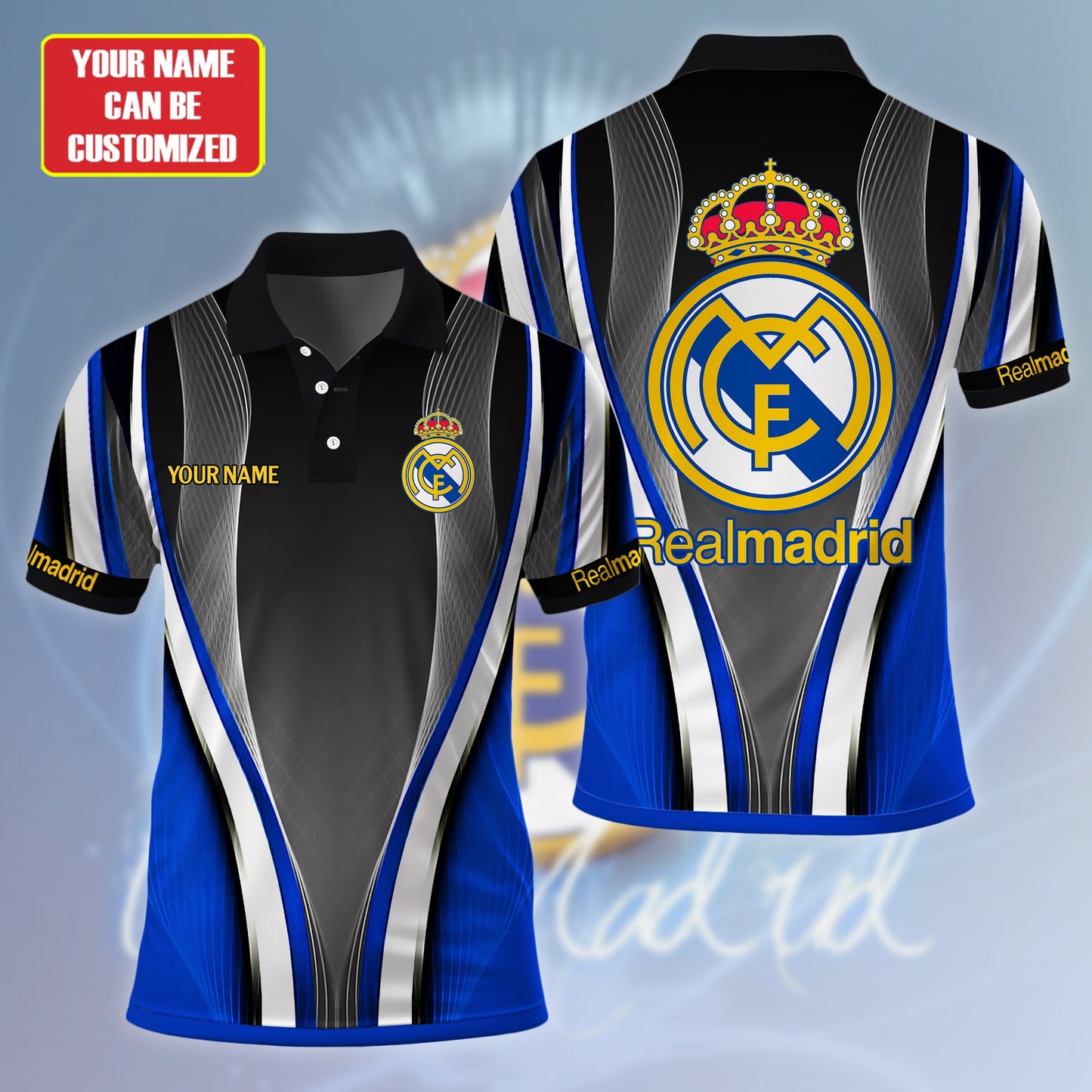 Personalized Real Madrid Q9 3D Full Printing Set , Real Madrid Q9 Shirt , Real Madrid Set , Zipper Polo, Hoodie , Short , Polo , hawaii