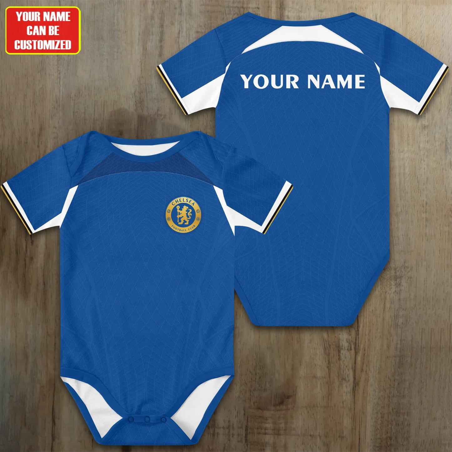 Customized Chelsea CFC Soccer Jersey , Baby Rib Bodysuit Sizes