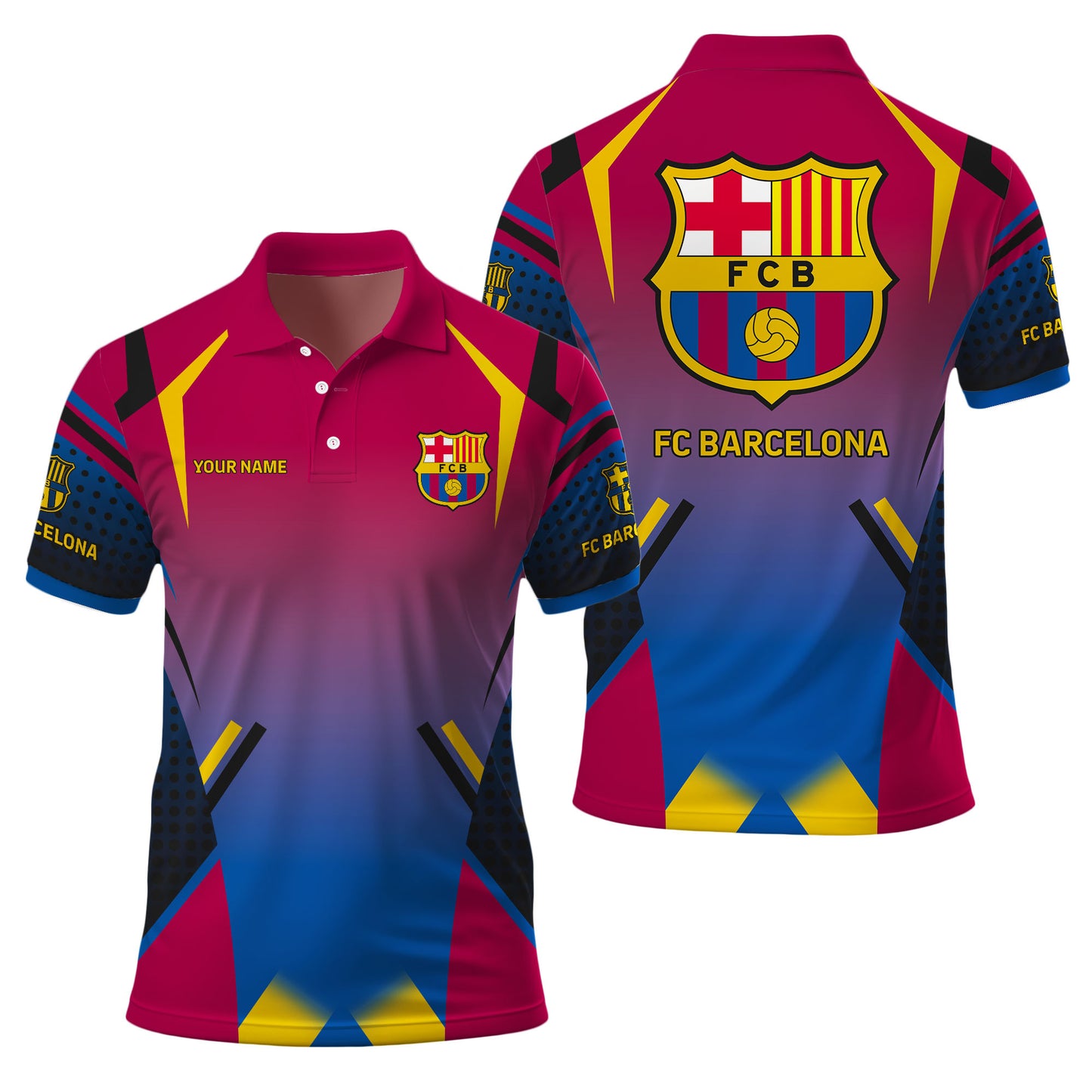 Personalized Barca 3D Full Printing Set , Barca Shirt , Zipper Polo, Hoodie , Short , Polo , hawaii V2