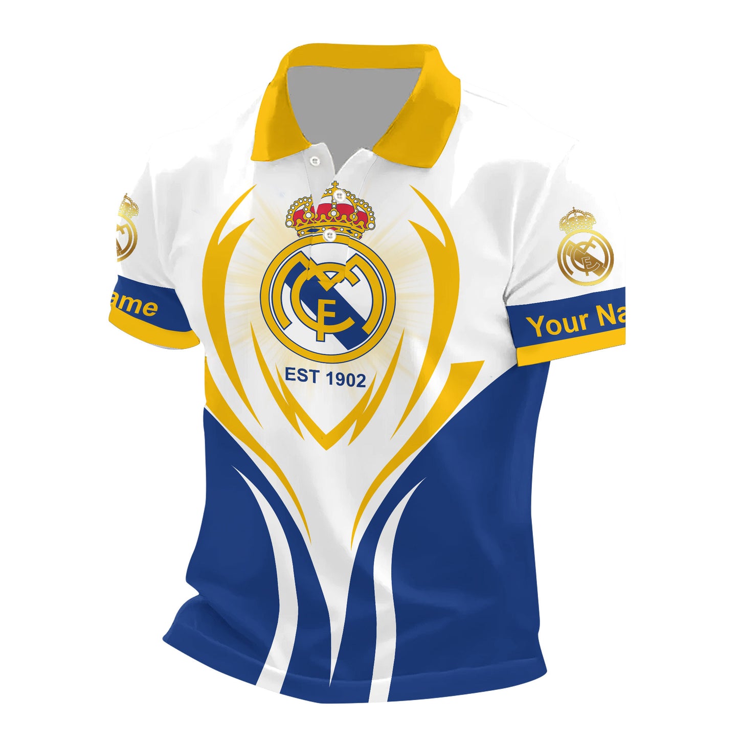 Personalized Real Madrid CF 3D Full Printing Set , Real Madrid CF Shirt , Real Madrid Set , Zipper Polo, Hoodie , Short , Polo , hawaii