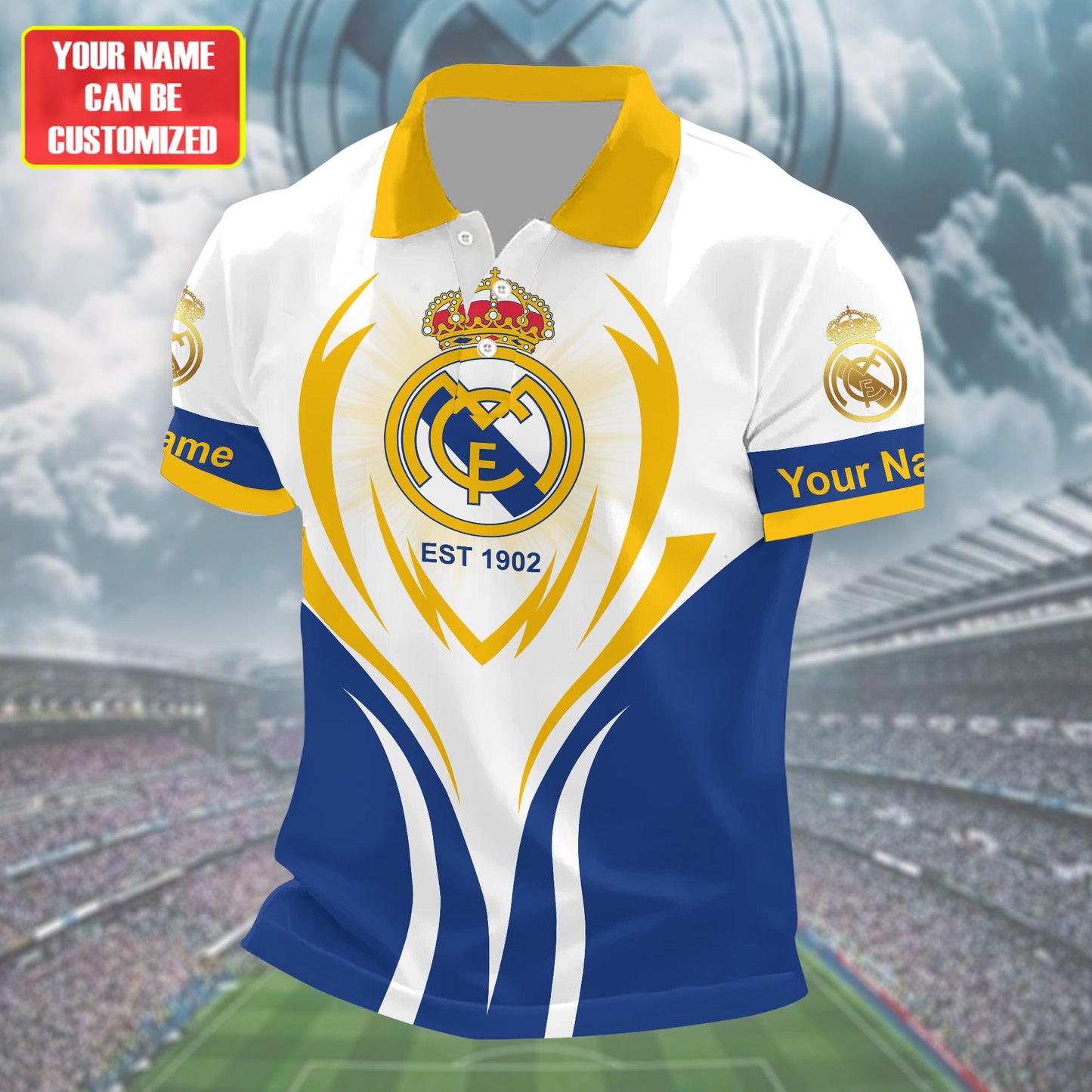 Personalized Real Madrid CF 3D Full Printing Set , Real Madrid CF Shirt , Real Madrid Set , Zipper Polo, Hoodie , Short , Polo , hawaii
